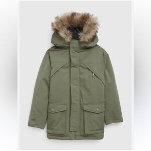 Kids gap ColdControl Max Parka Hooded Jacket - Olive Green